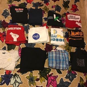 12 item bundle, 10 shirts and 2 pants